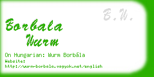 borbala wurm business card